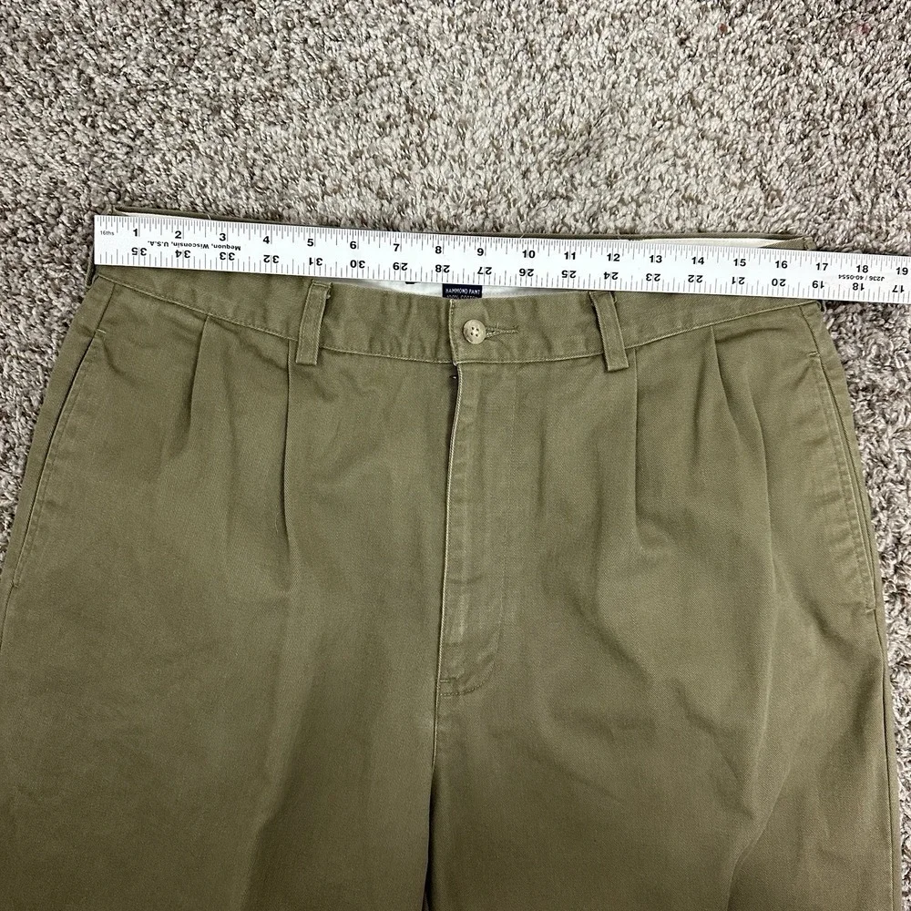 Vintage Polo Ralph Lauren Hammond Pants Mens 34x32 Green Preppy Pleated